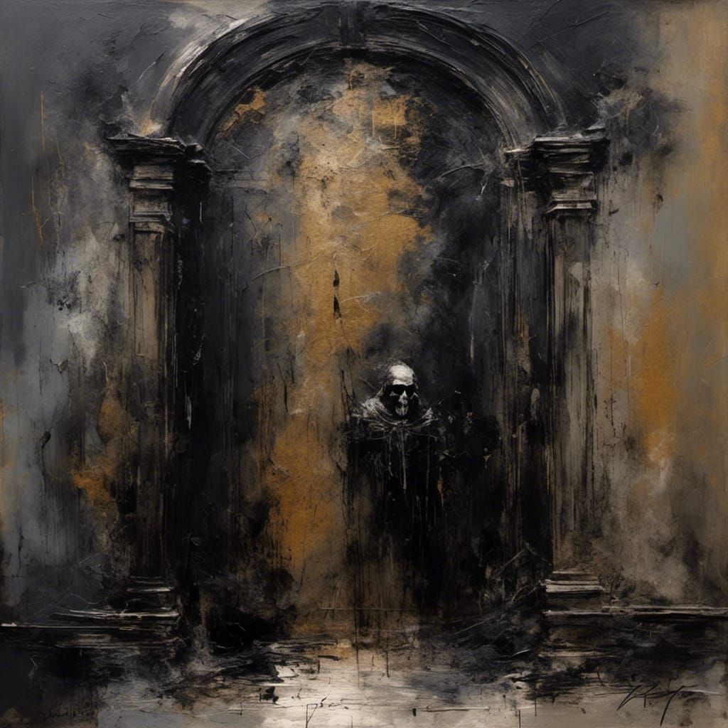 Eerie Abstract of Dark Forces Leaving Church