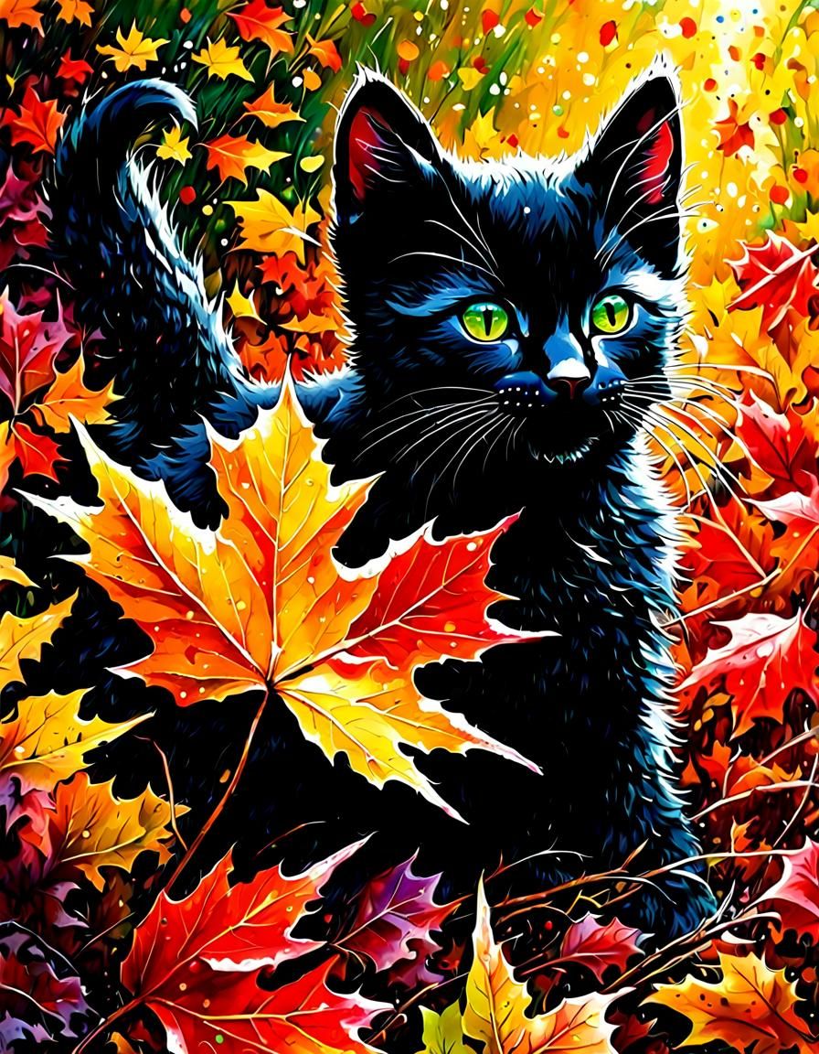 Autumn Kitten Frollic