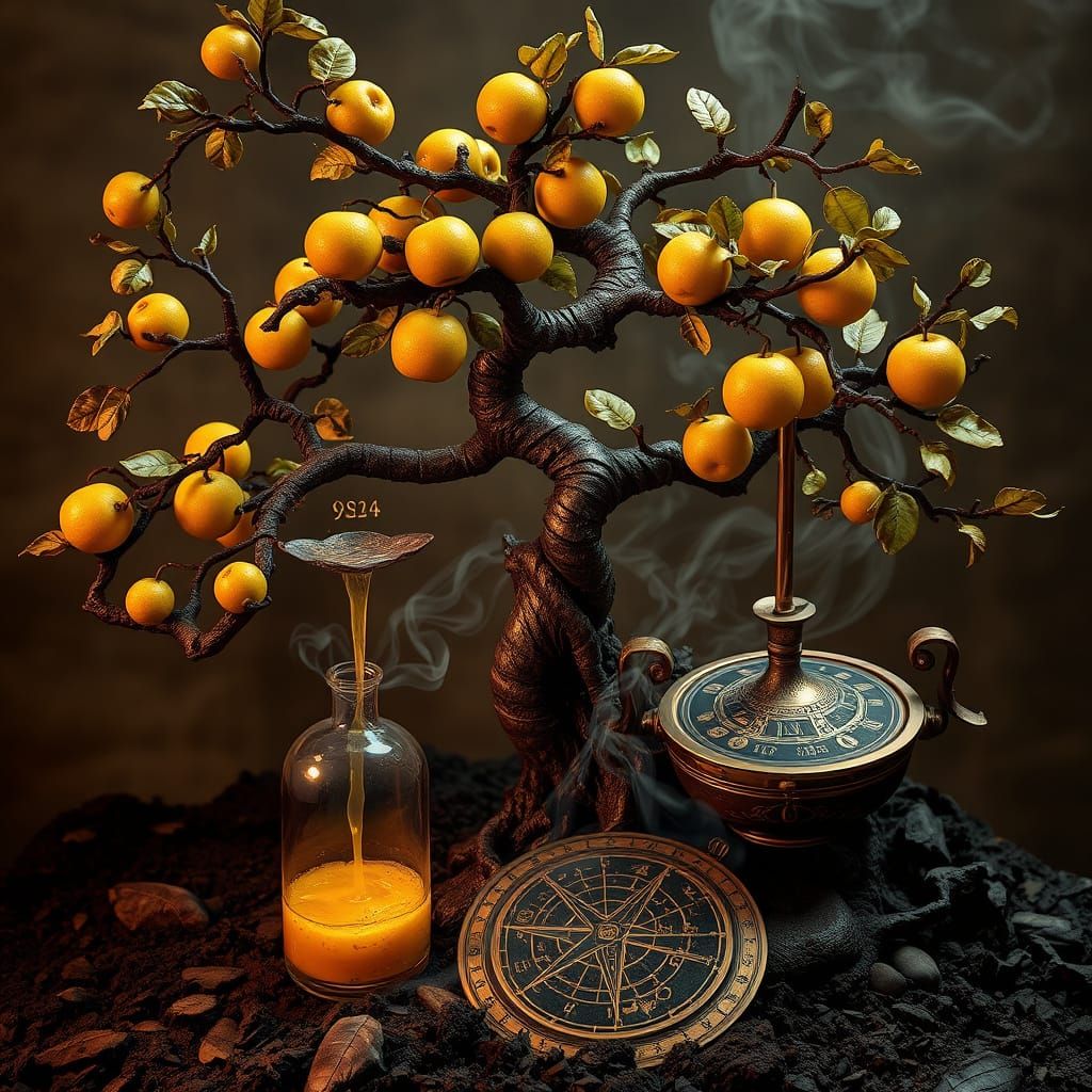 Ancient Bonsai Alchemy Unfolds in Golden Light