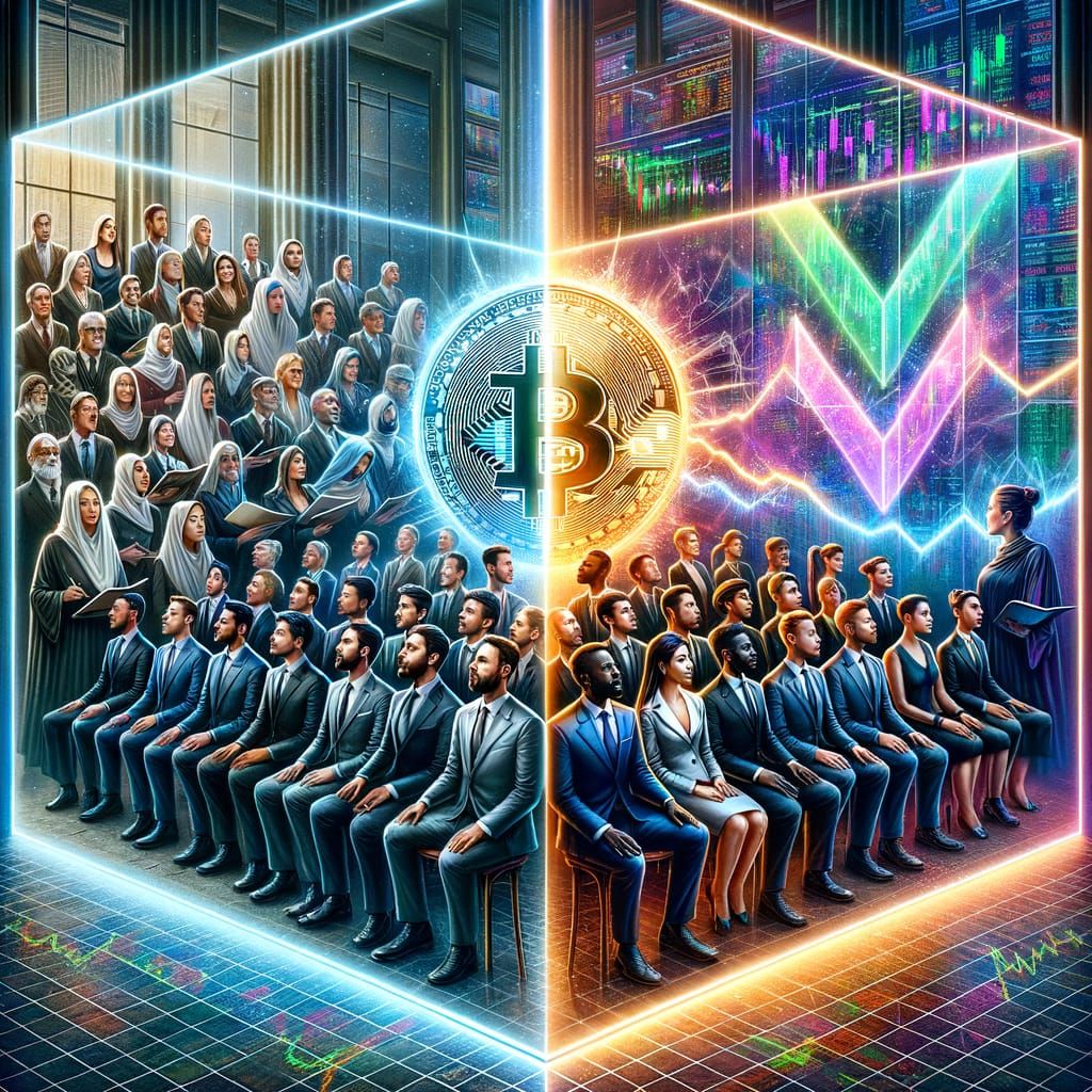 Stock Floor Meets Crypto World: Hyperrealistic Division