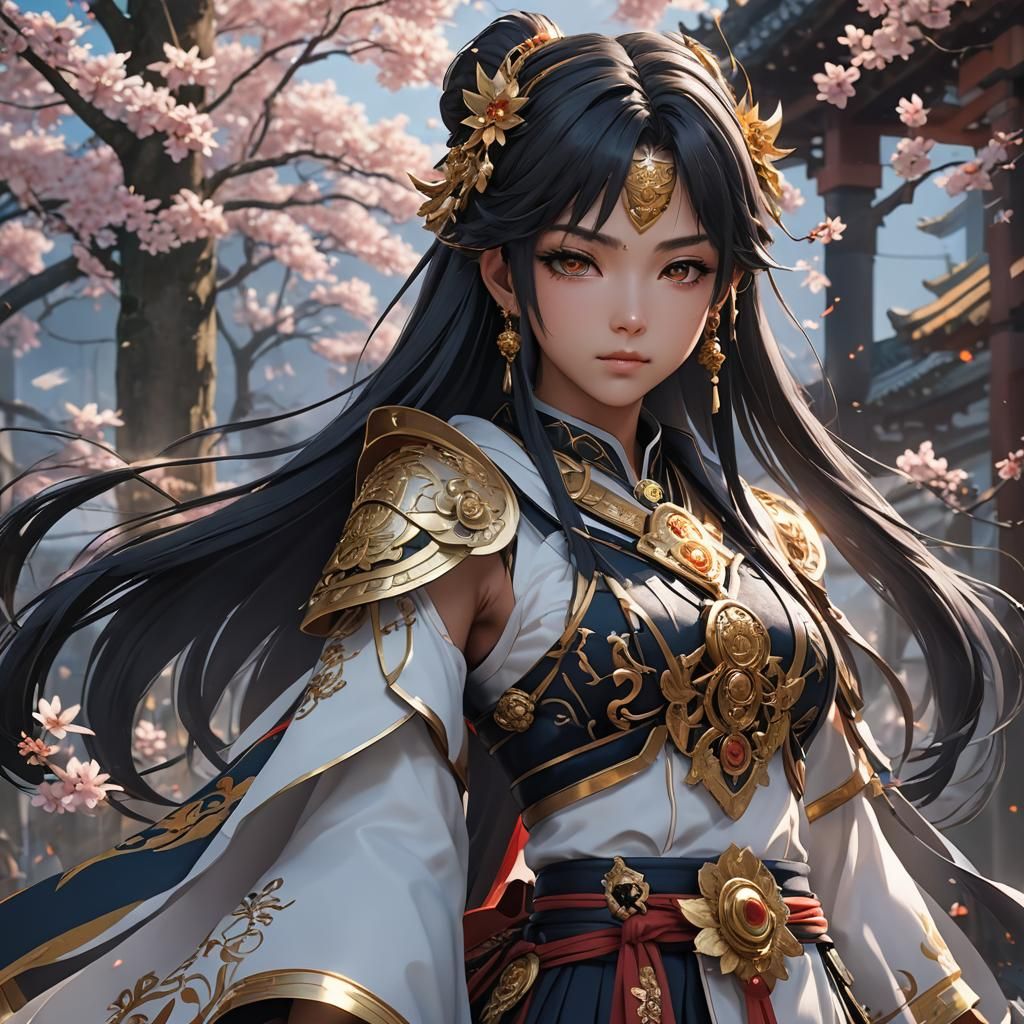 Detailed 3D Anime Character Portrait