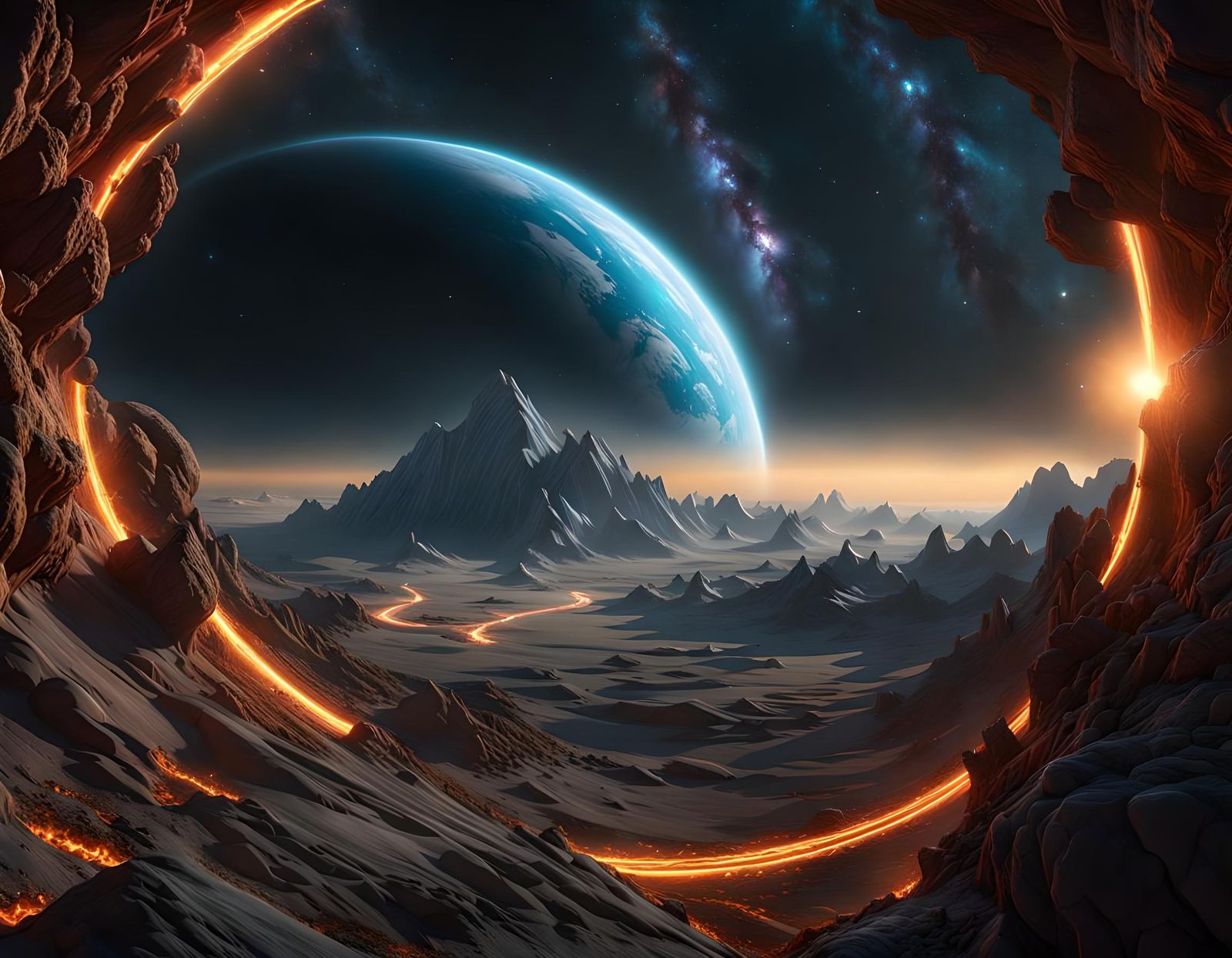 Spectacular Galaxy Rendered as Octane Art