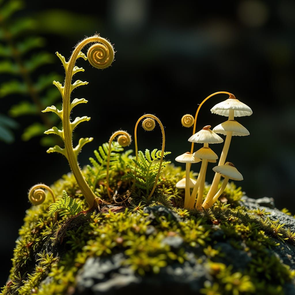 Enoki and Fiddleheads