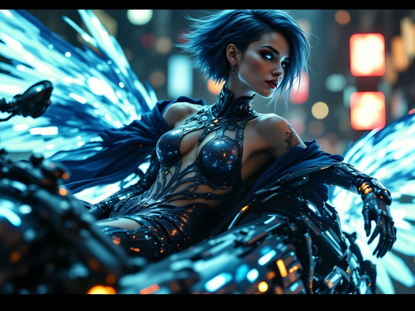 Cyberpunk Goddess Nova Reigns Supreme on Tron-Inspired Motor...