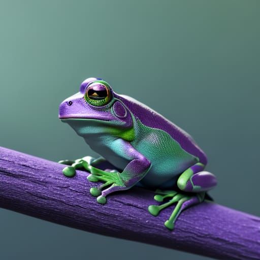 Detailed Green Tree Frog Matte Painting