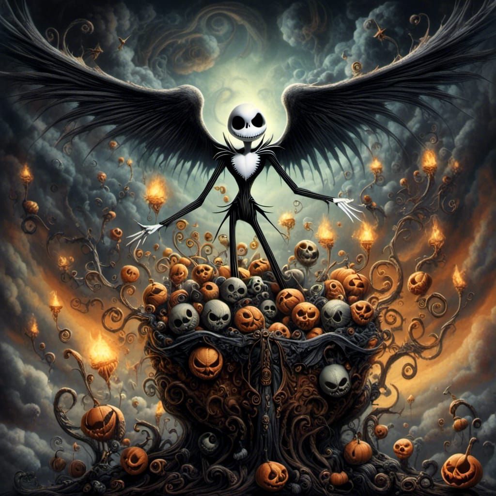 Jack Skellington as Winged Angel Descending