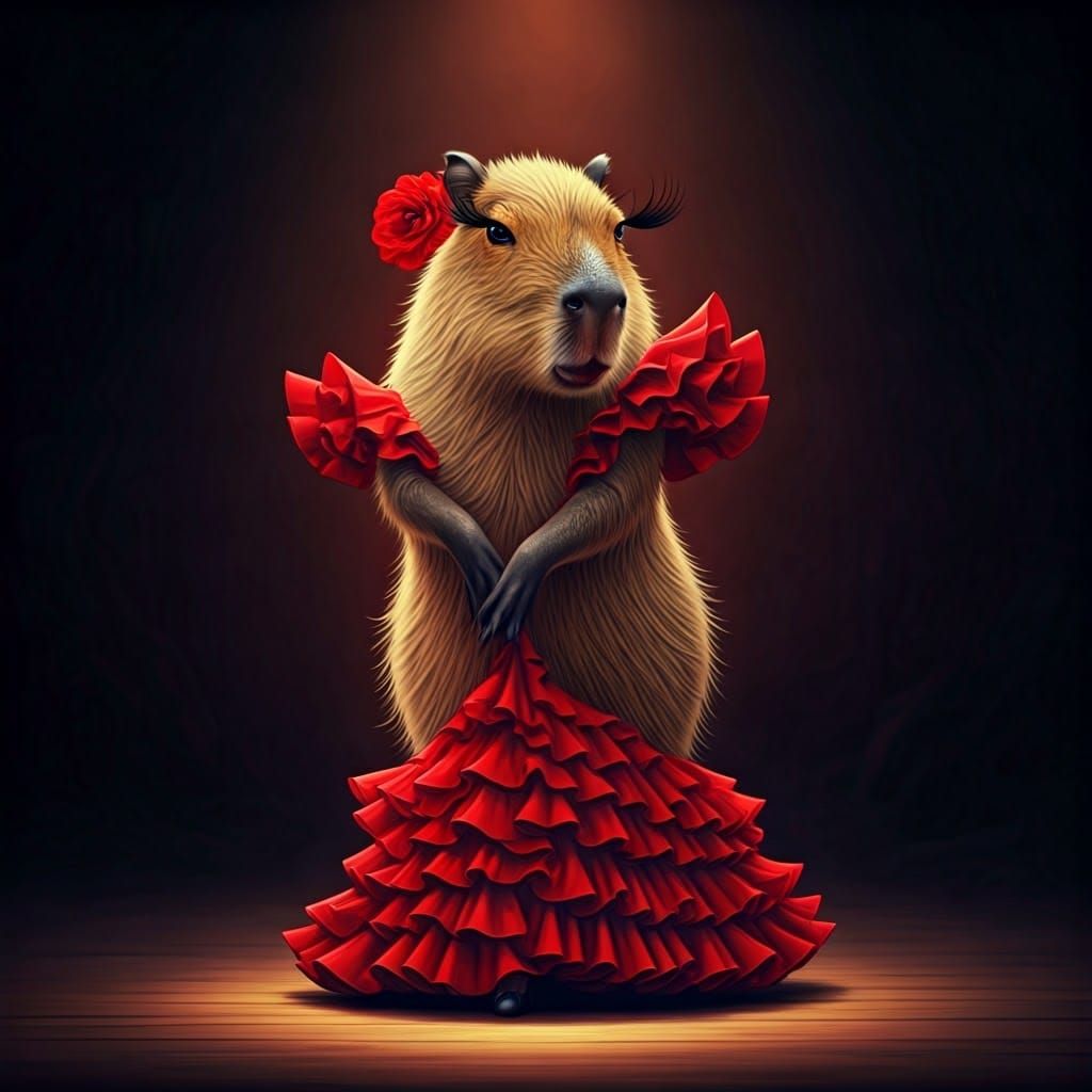 Capybara Flamenco