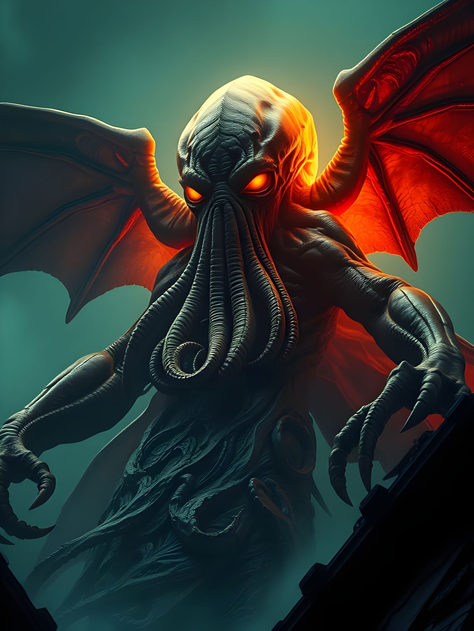 Cthulhu Rises: Cinematic Film Still of Cosmic Horror