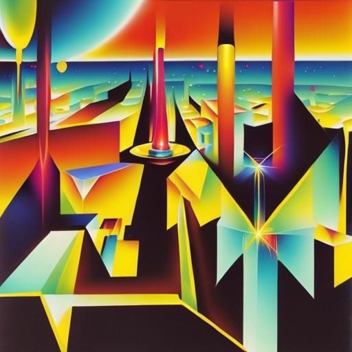 Hallucinatory Calligraphic Image with Vivid Colors