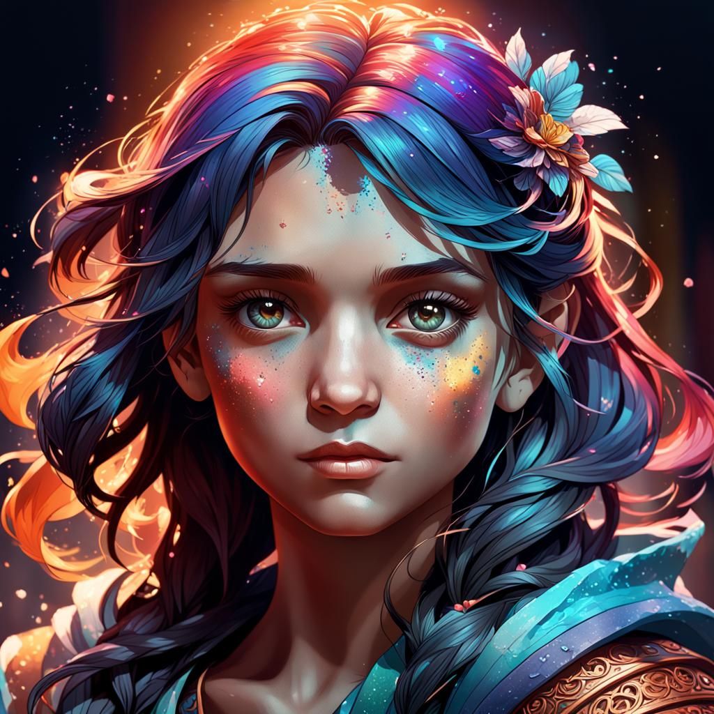 Radiant Portrait of Love in Hyperdetailed Digital Art