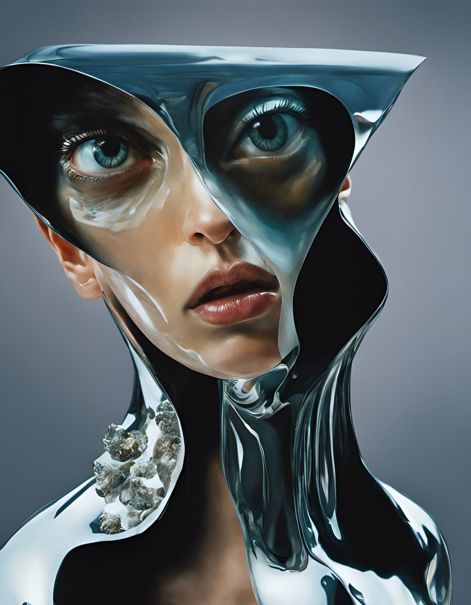 Eldritch Alien Pets in Hyperreal Glazed Landscape