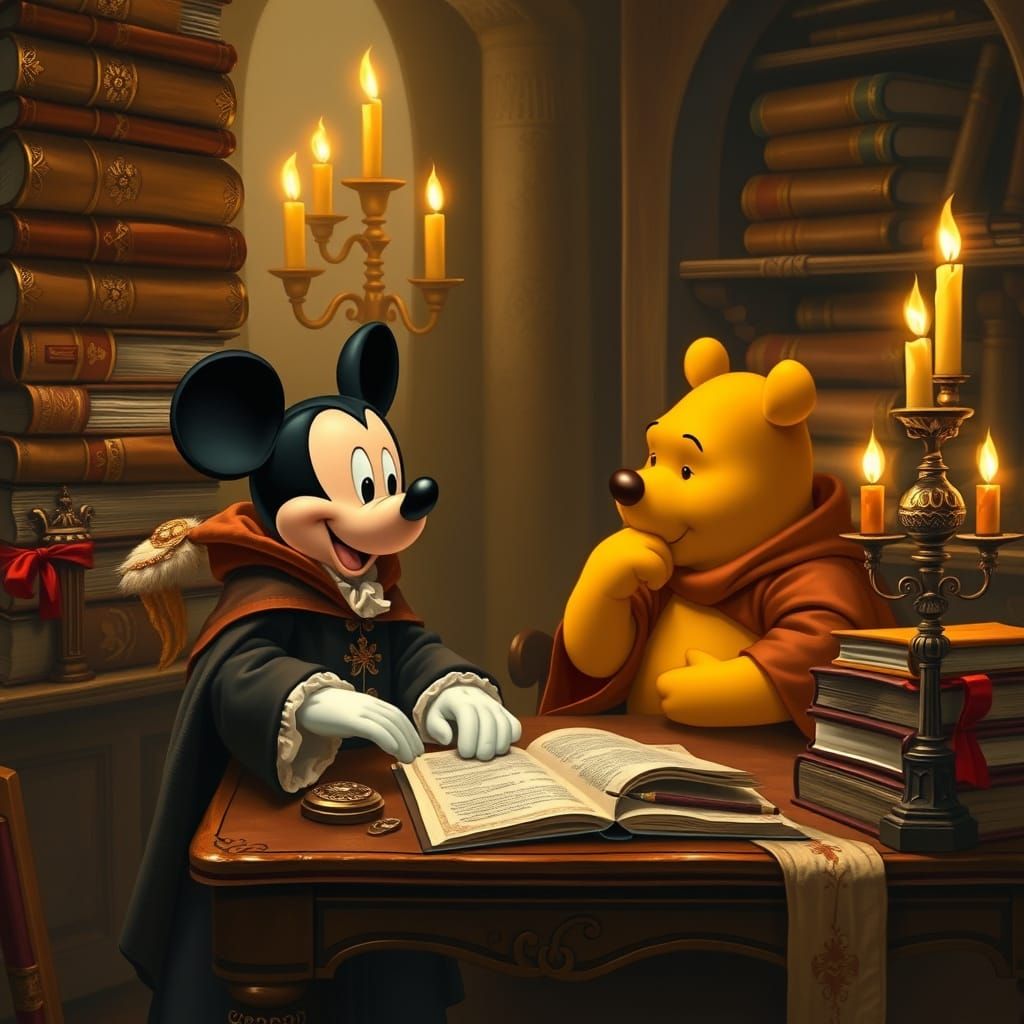 Renaissance Scholars: Mickey Mouse and Winnie the Pooh in El...