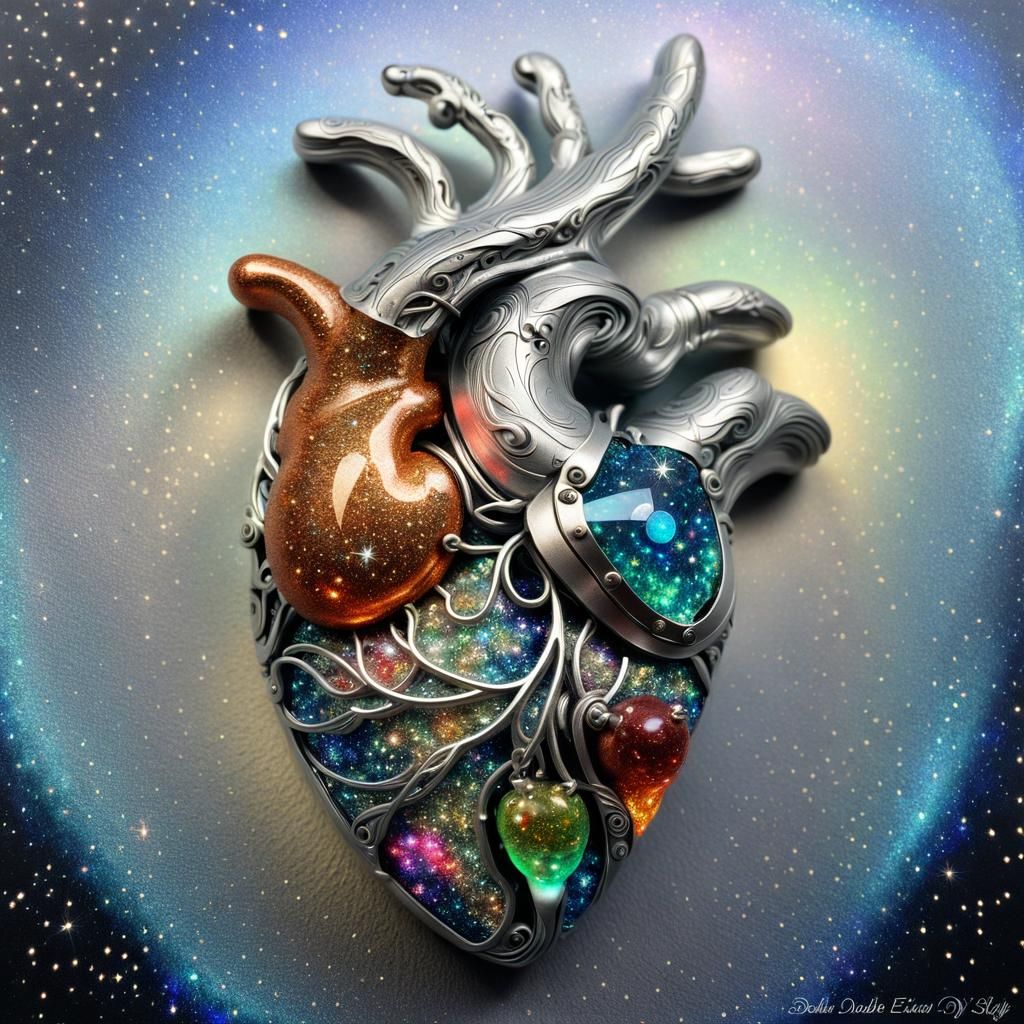 Fantasy Glittery Heart! ✨🎨🩶