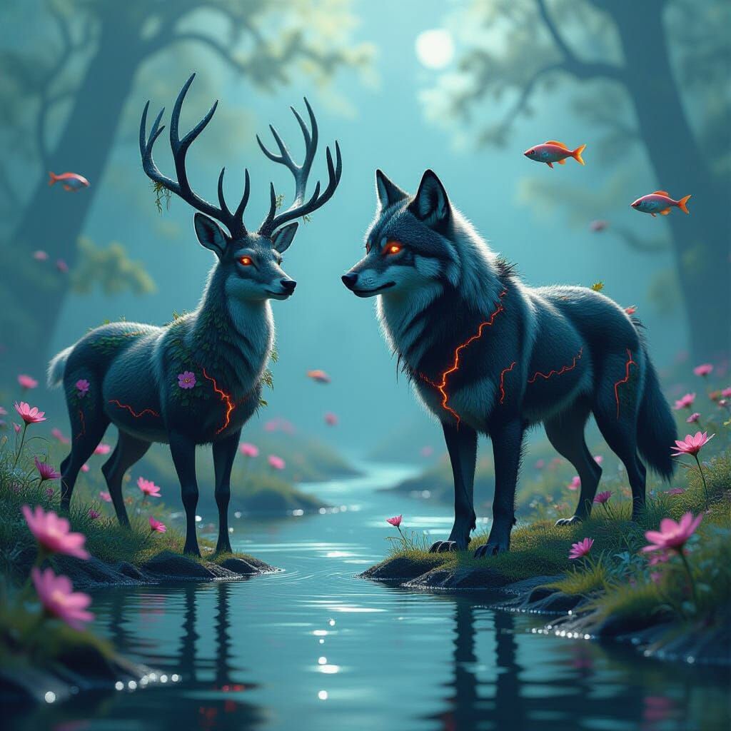 Surreal Animals Crafted from Nature and Elements