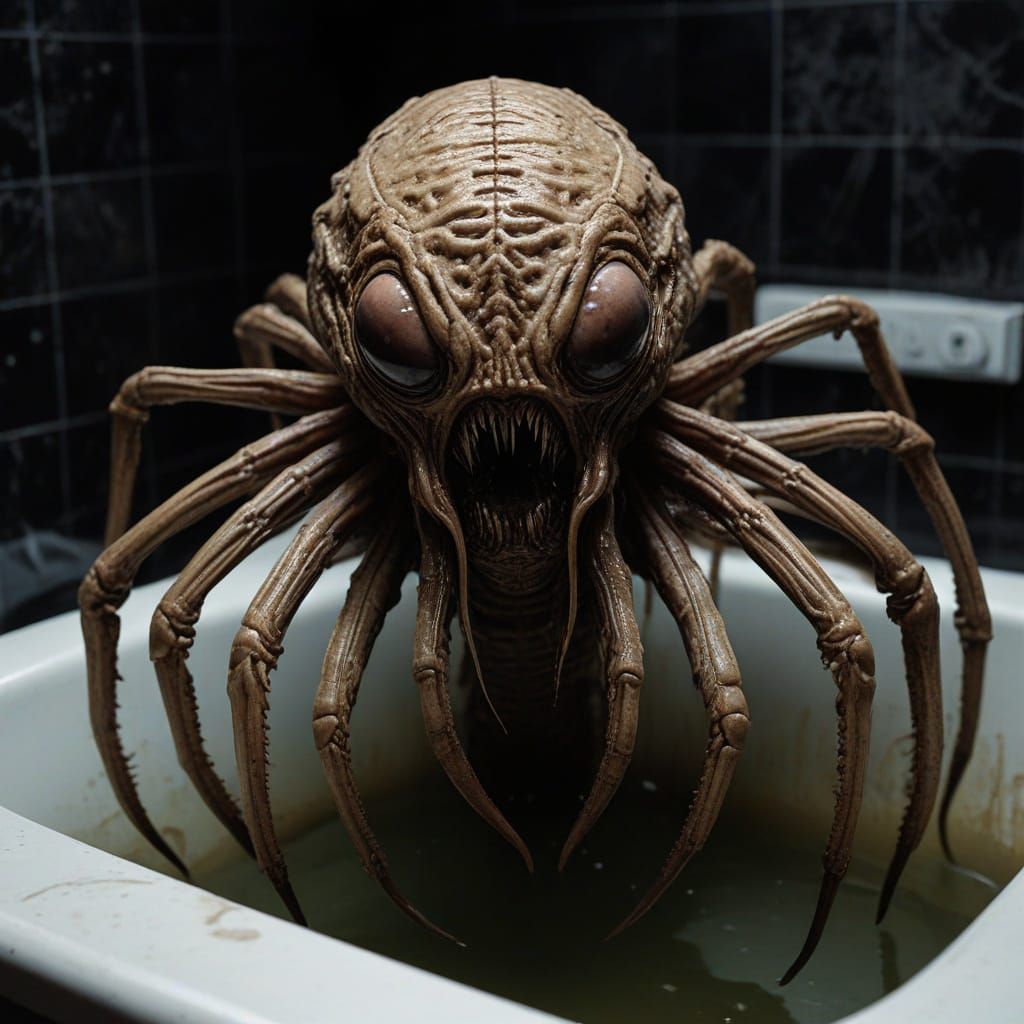 Disturbing Bio-Mechanical Horror in a Murky Toilet