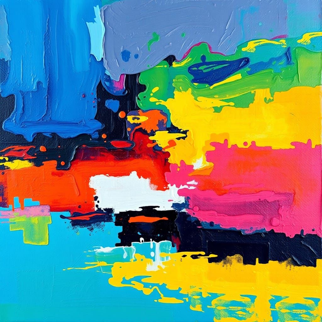 Expressionist Oil Painting with Impasto Texture