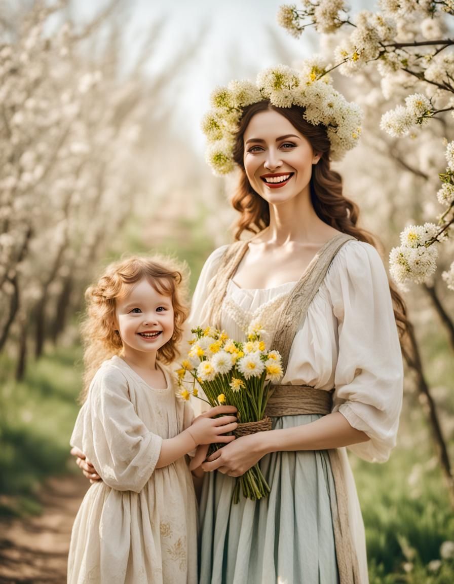 Goddess of Spring Smiling Portrait