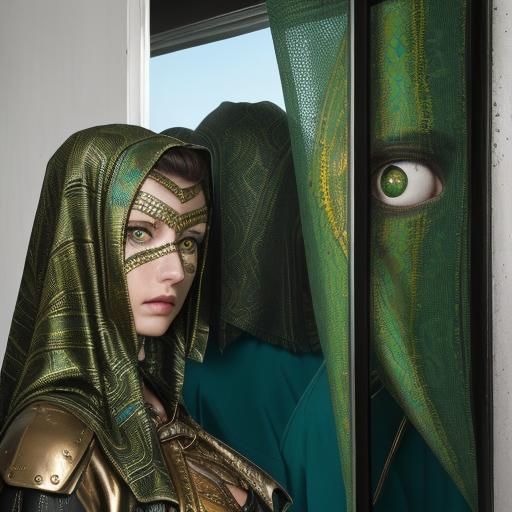 Surrealist Birds of Prey in Geometric Style