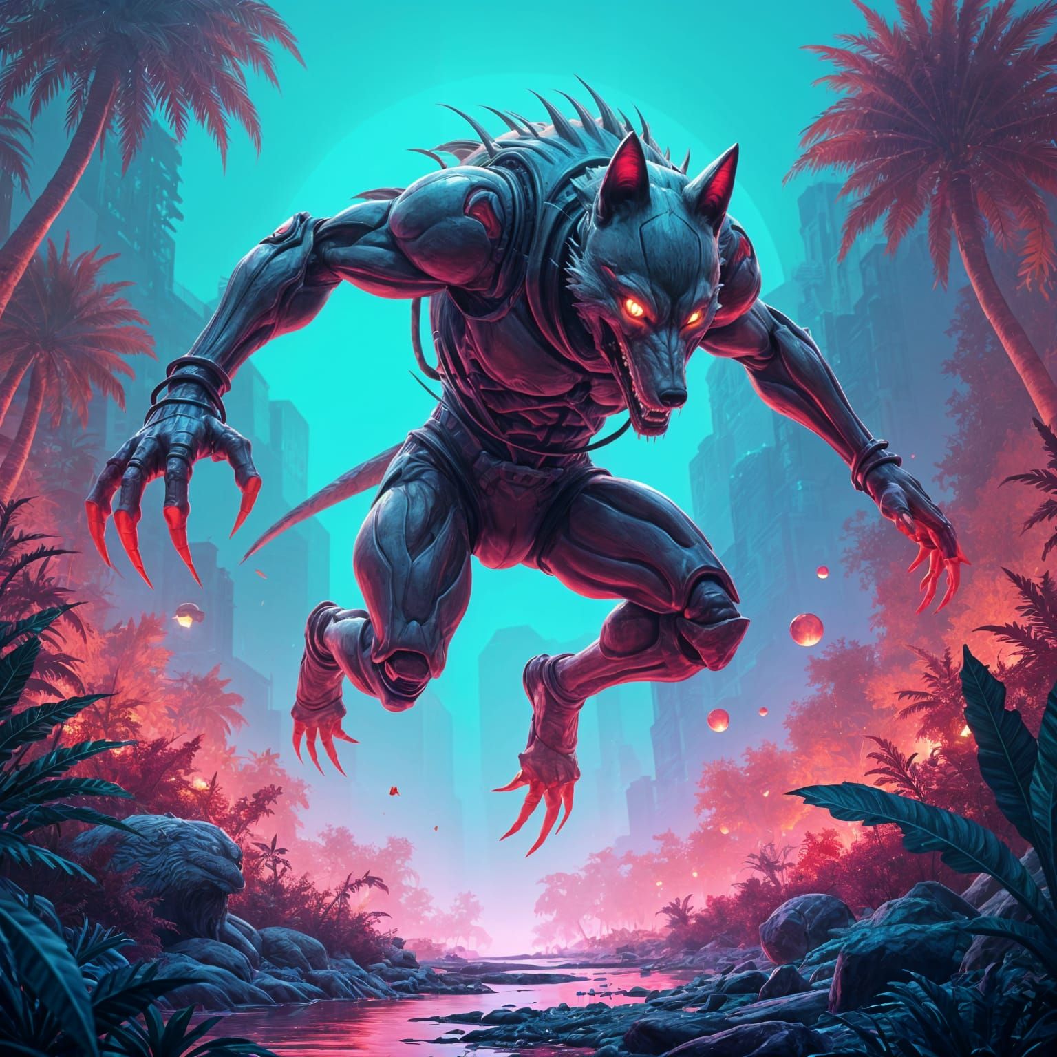 Android Werewolf Leaps Through Flattened Kingdom