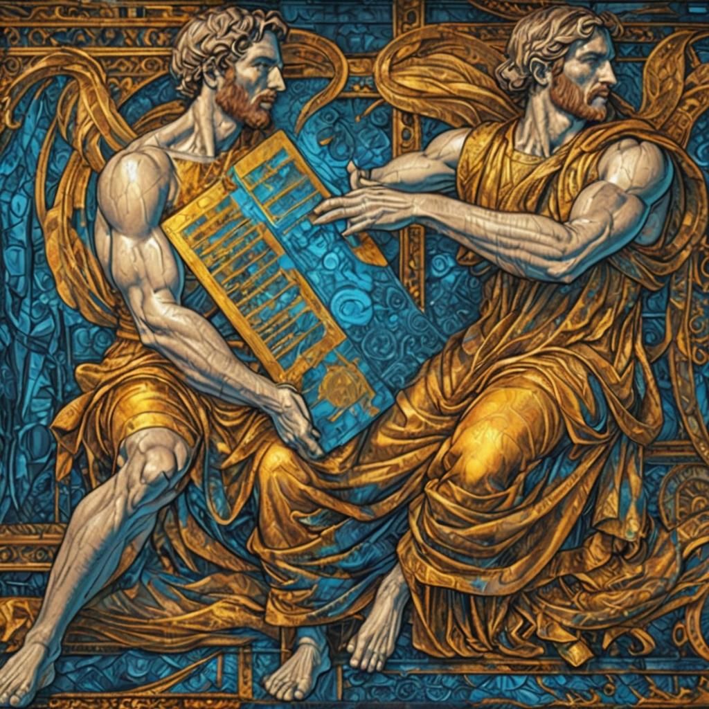 Vibrant Duplicated Image in Hyper-Realistic Digital Art