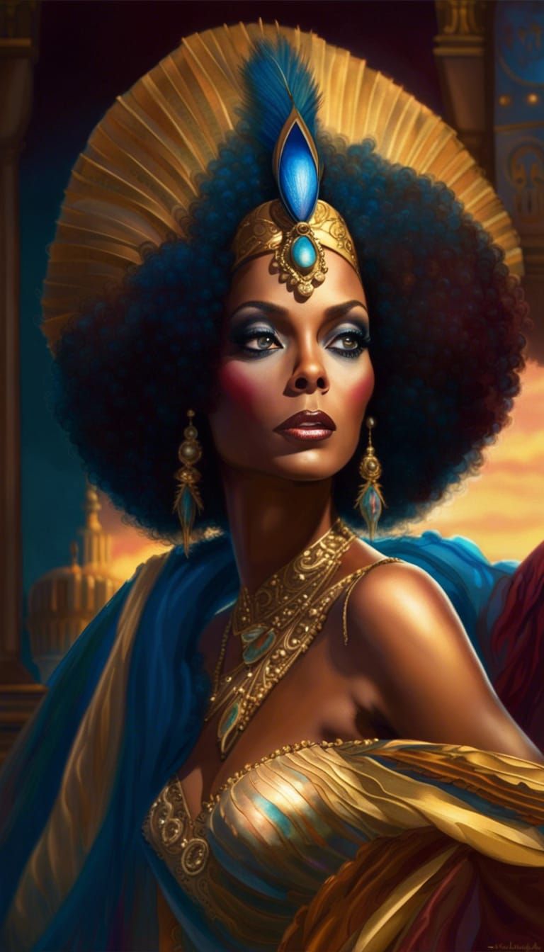 Diana Ross as an Egyptian Queen