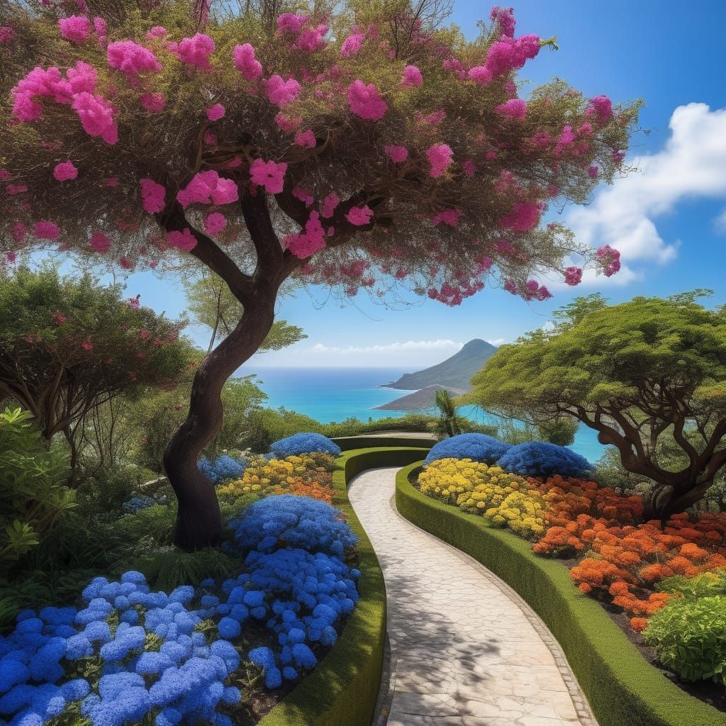 Magical Glowing Dune Motifs in Art Nouveau Style