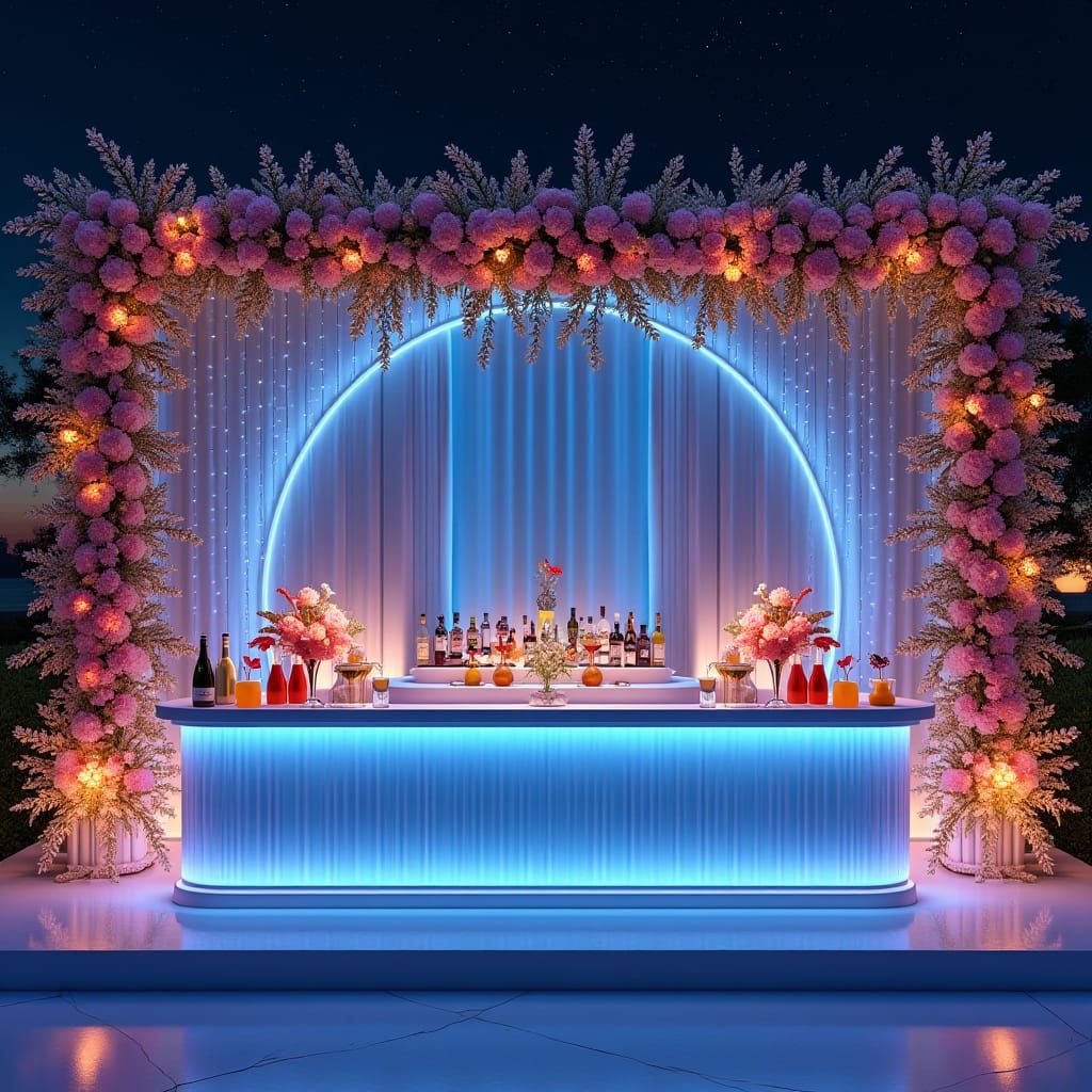 Starlit Sangeet Bar in Fantasy Concept Art Style