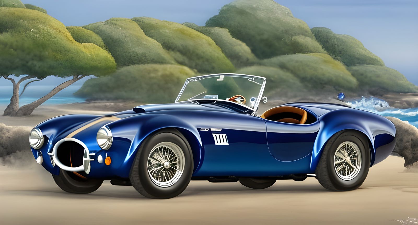 The Shelby AC Cobra In Metallic Midnight Blue