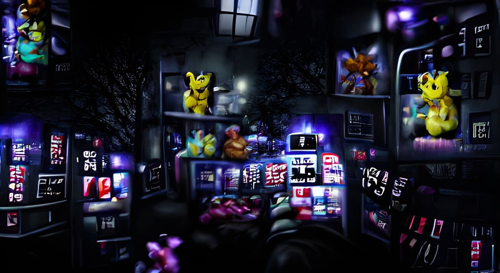 Five Nights at Freddy's Pokemon Crossover at Night