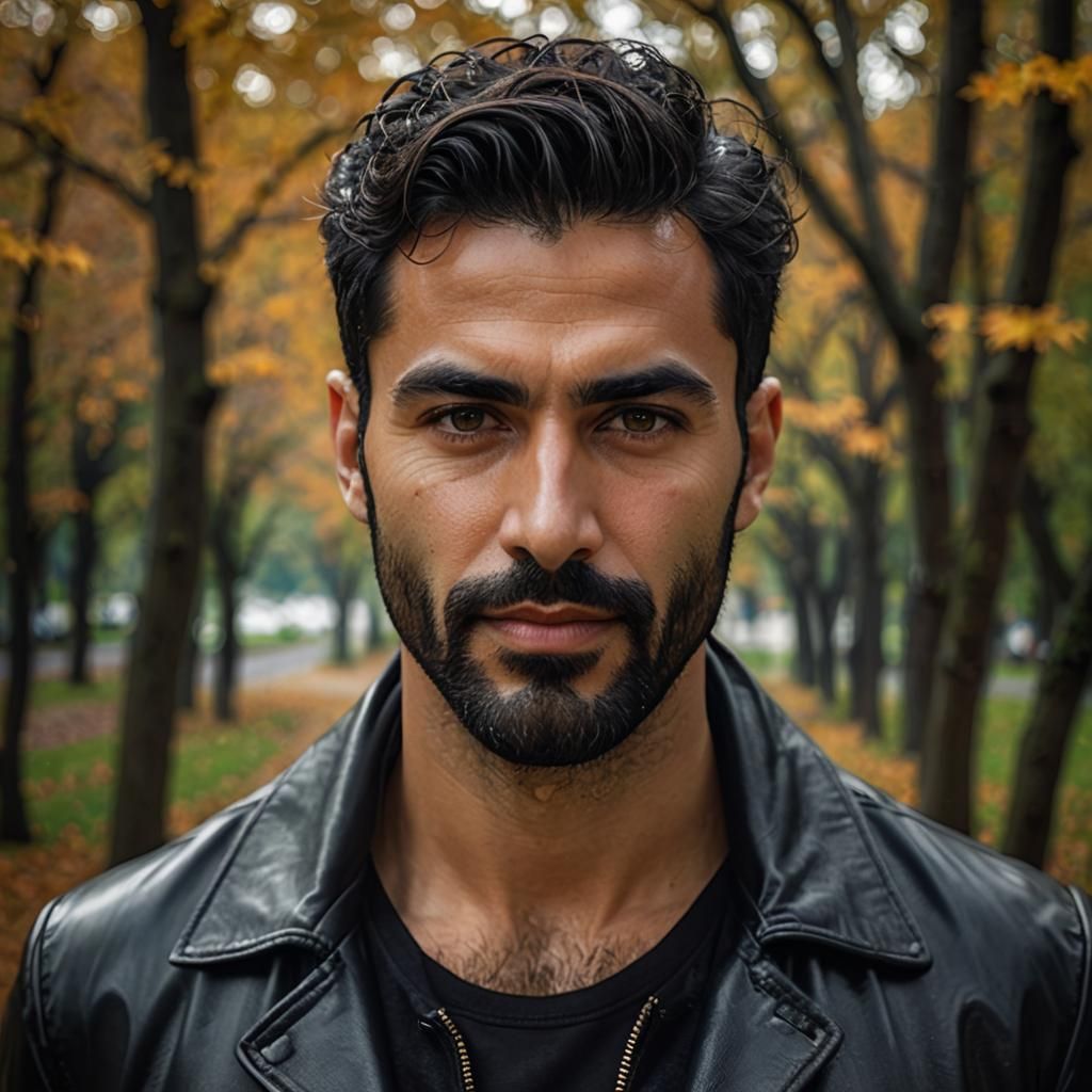 Autumnal Portrait in Gustav Klimt Style