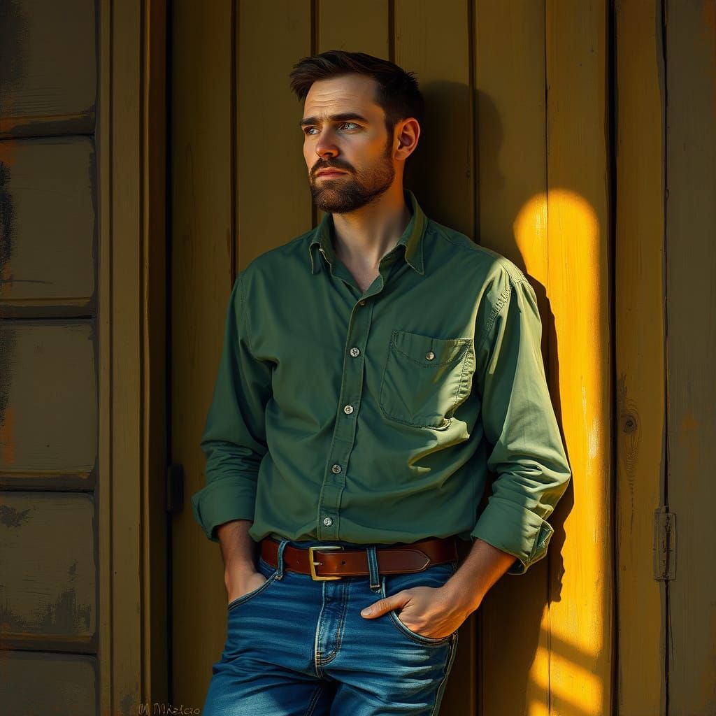 Thoughtful Bob in Impressionist Style