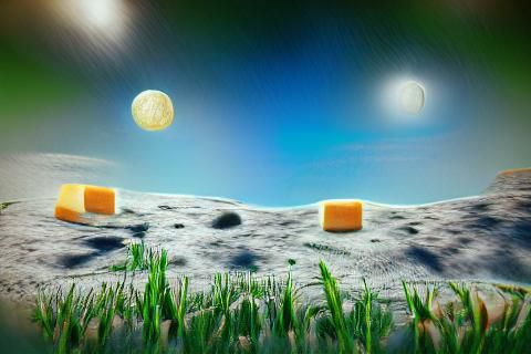 Cheese Moon Digital Art