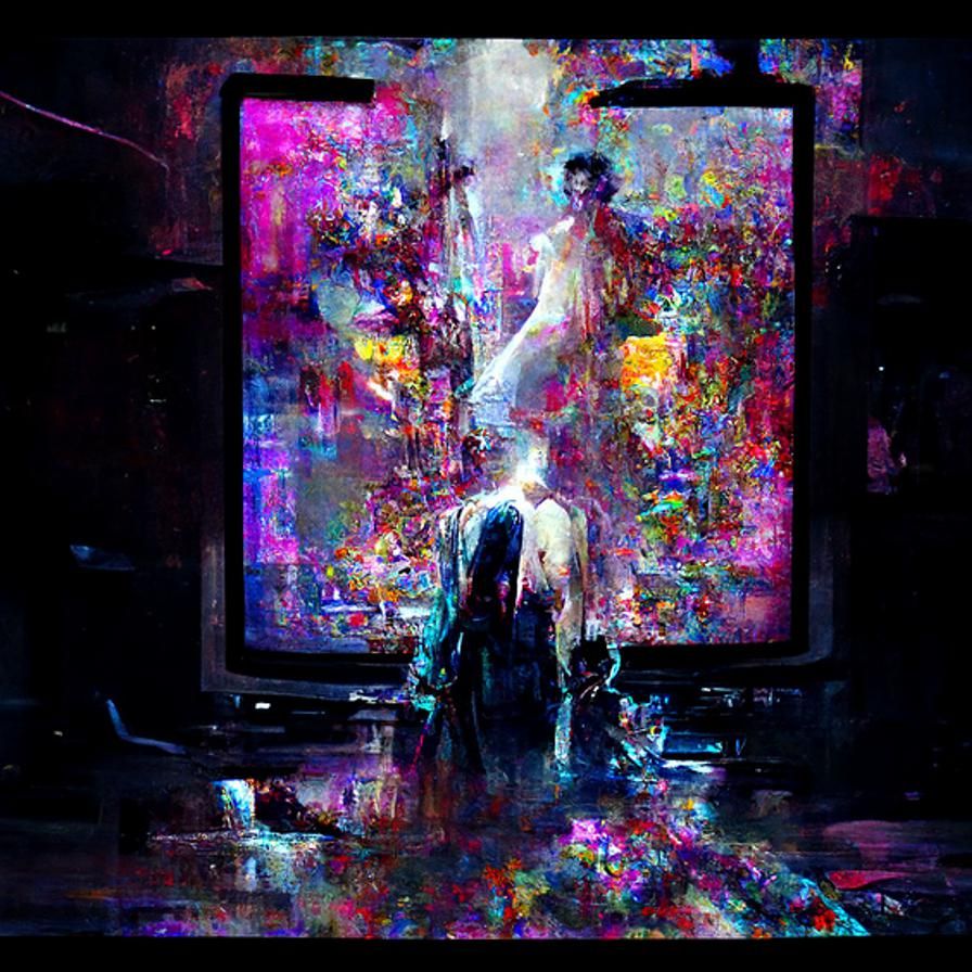 Surreal Glitchcore TV in Intricate Detail