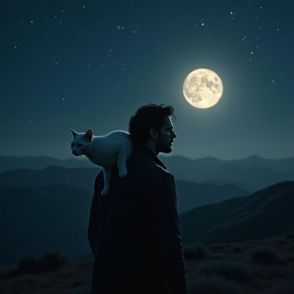 Bucky Barnes and Alpine Under the Moon