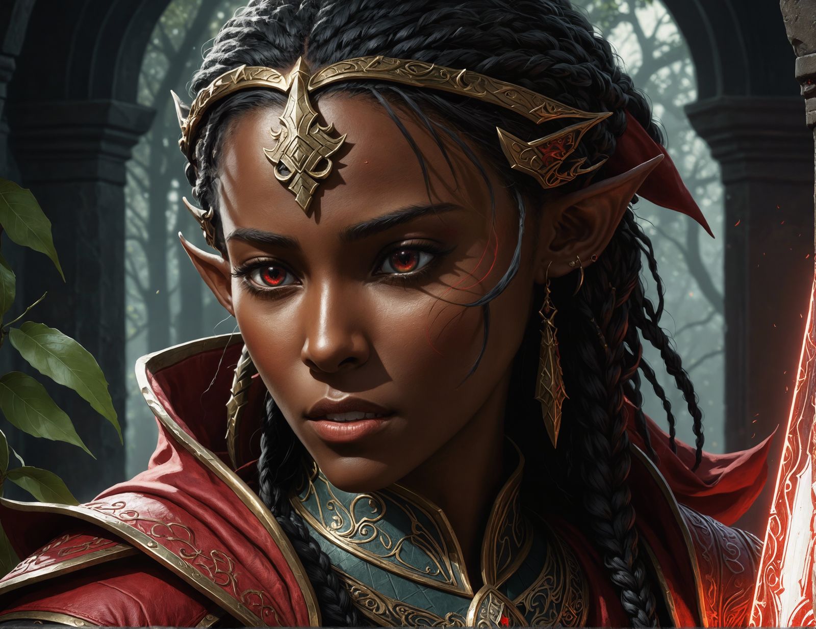 Dark Elf Assassin Digital Art