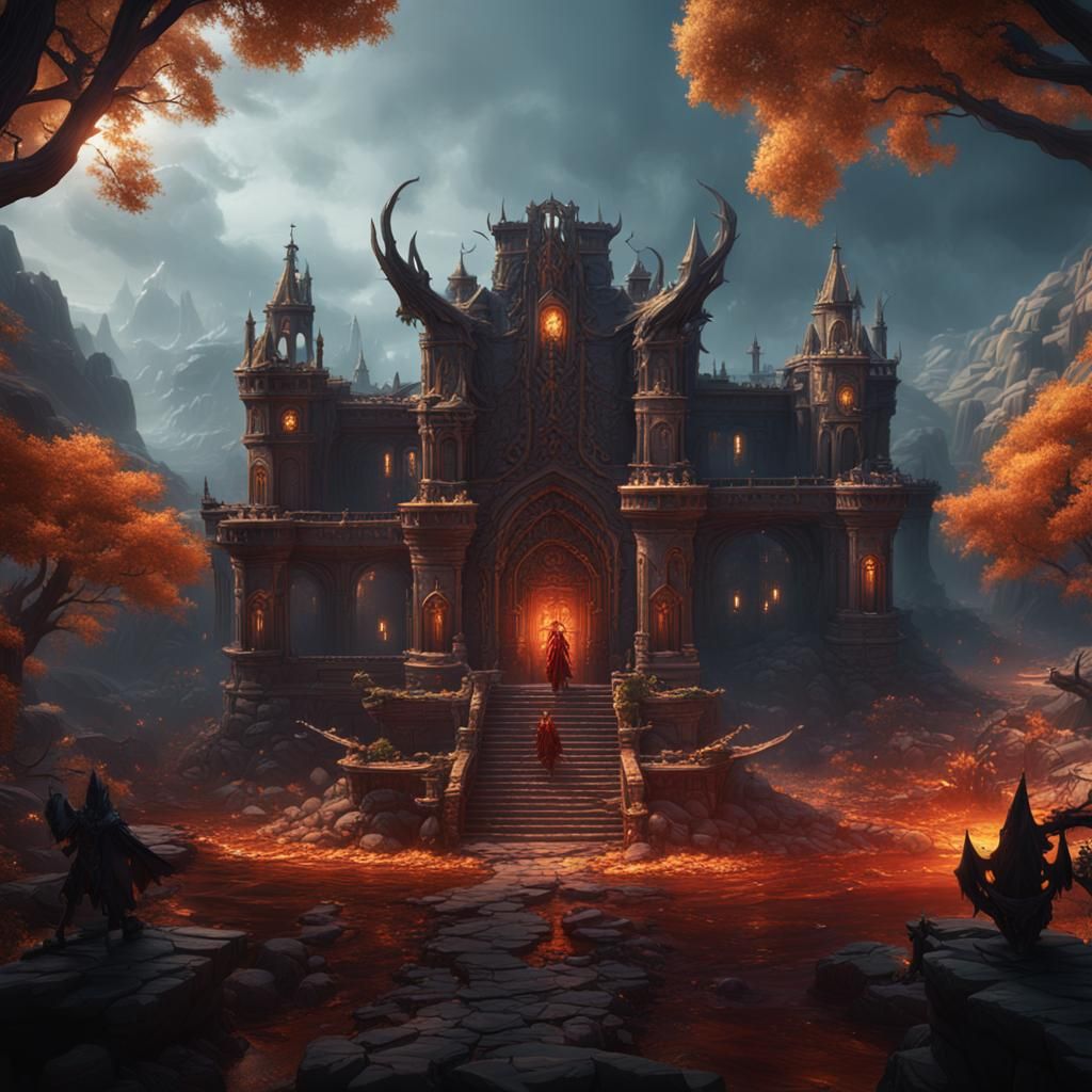 Detailed Matte Painting of Diablo in 8k