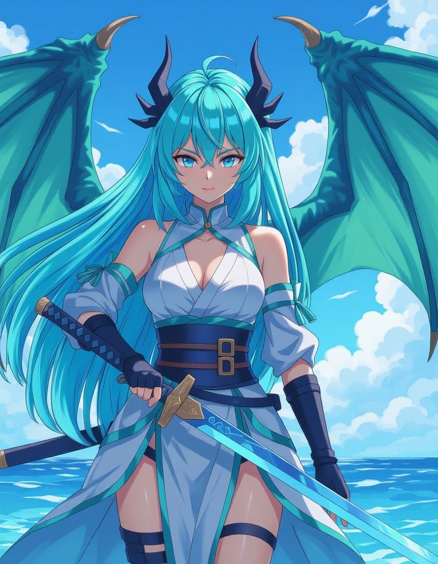 AI Generated Image with Flowing Hair