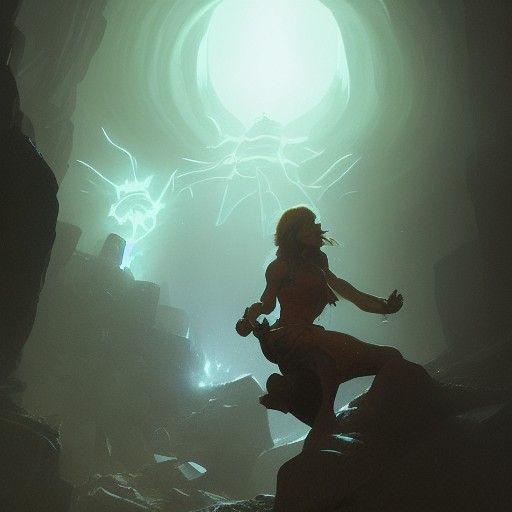 Sinister Cave Battle with Glowing Ghost