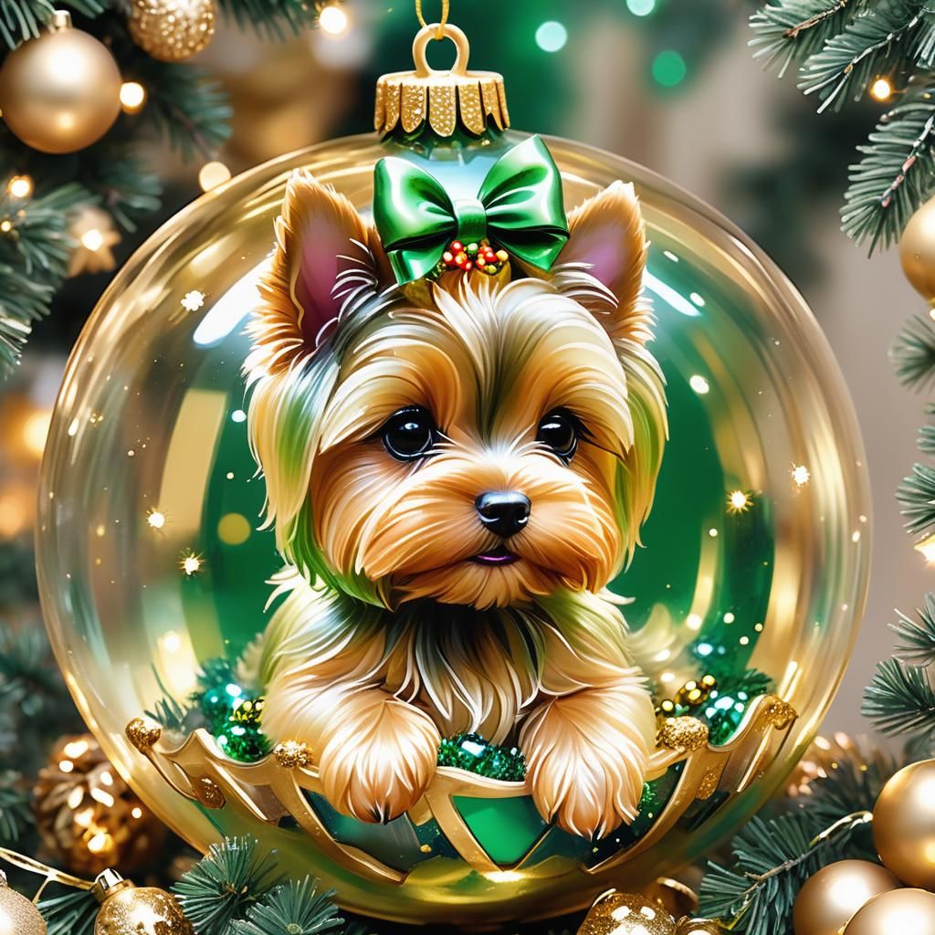 Christmas Ball Yorkie