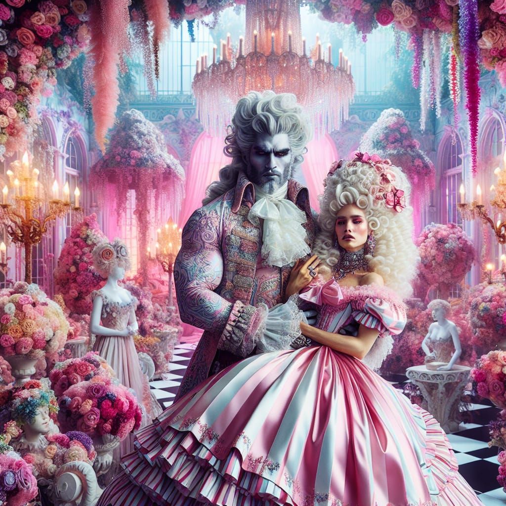 Ethereal Vampire King in Pastel Garden