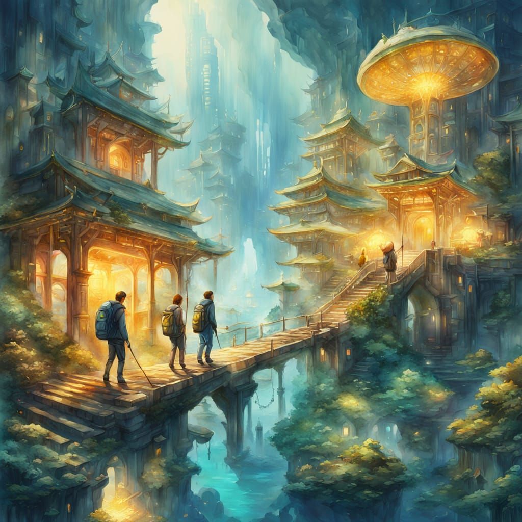 Hikers Discover Fool's Gold: Watercolor Underwater City