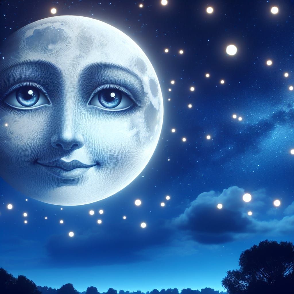 Moon has face