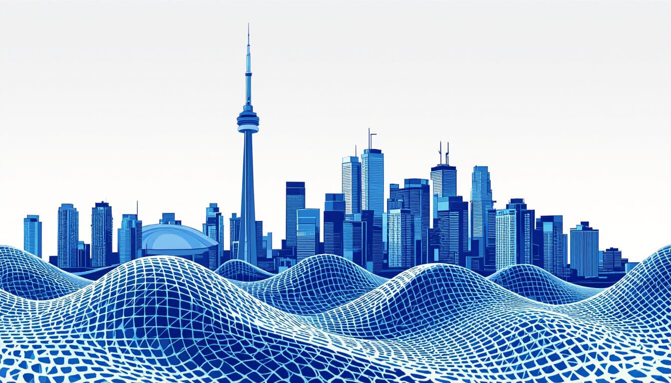 Abstract Toronto Skyline Vector Art