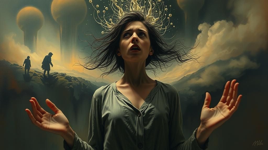 Woman in Dreamlike State: A Surrealist Masterpiece