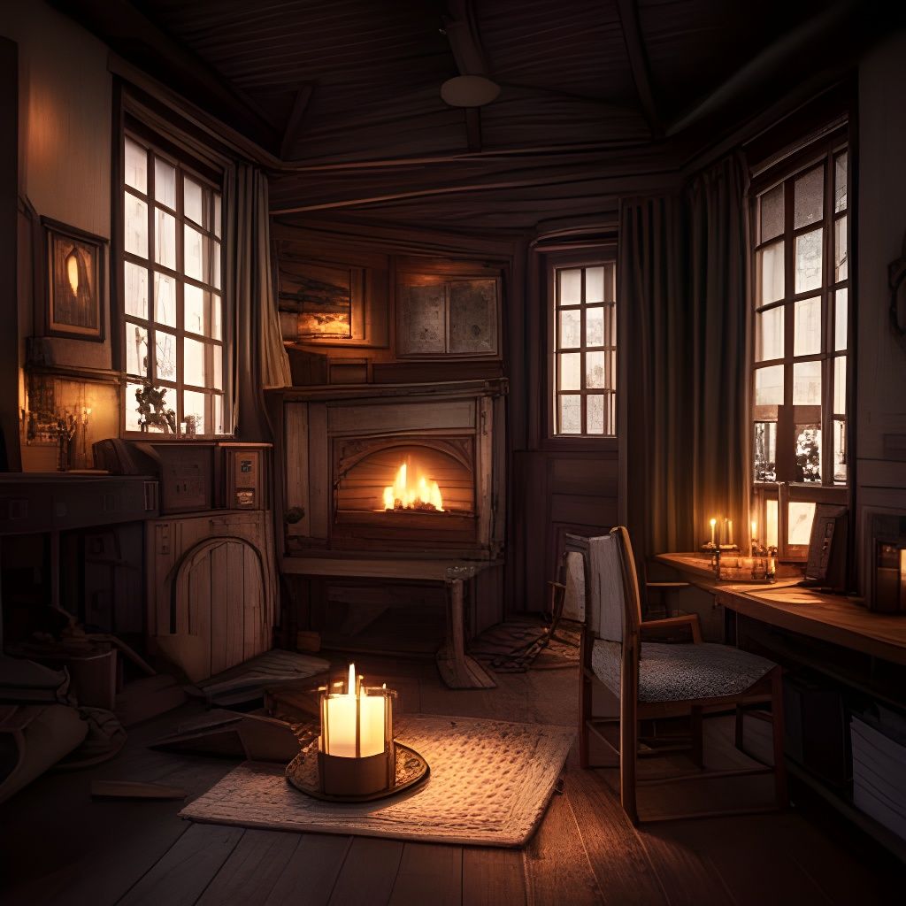 Cozy Candlelight Illuminates Treehouse Interior