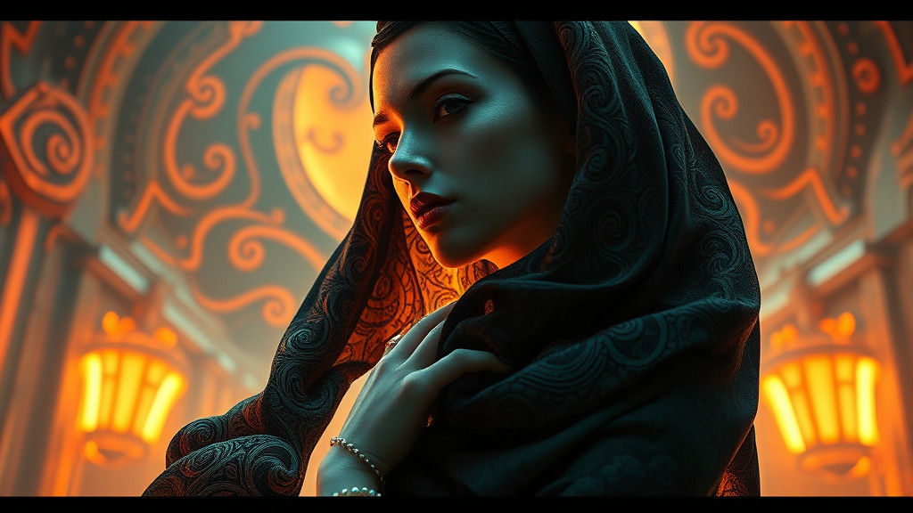 Surreal Woman Portrait in Hyper-Realistic Dreamscape