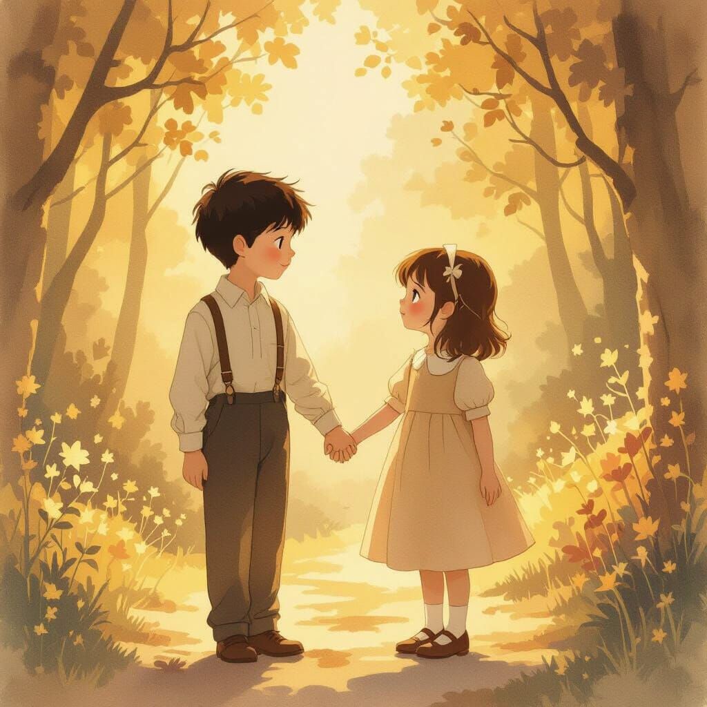 Timeless Love: A Watercolor-Style Journey Through Life