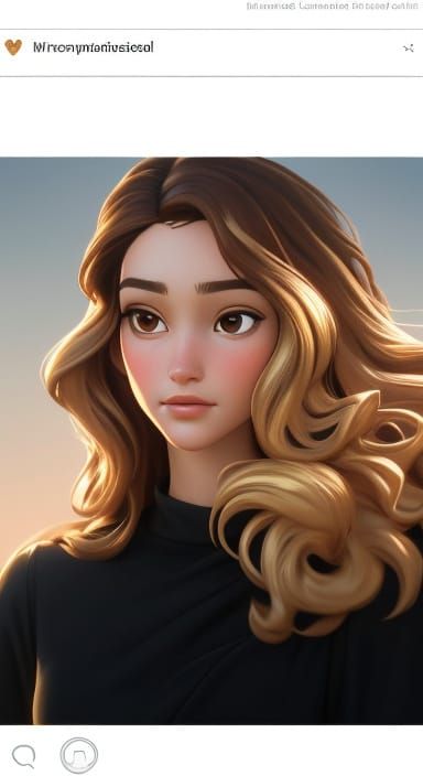 Elegant Diva Mom with Wavy Hair in Golden Hour