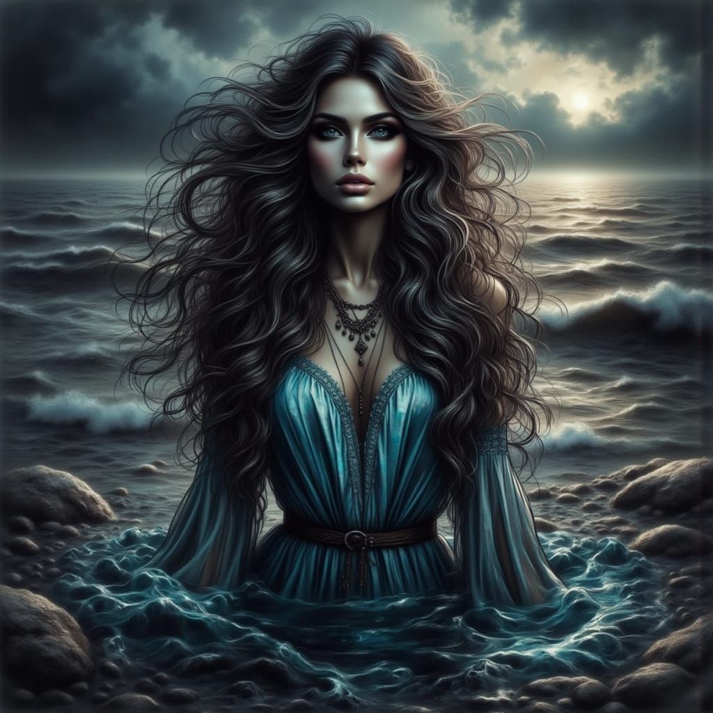 Bioluminescent Beauty in Ethereal Ocean Landscape