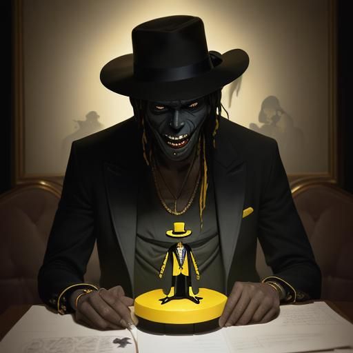 Sinister Man in the Yellow Hat as Vodou Man